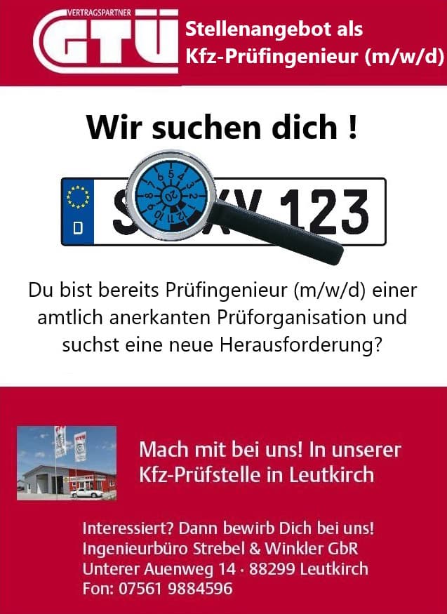 Prüfingenieur bei GTÜ